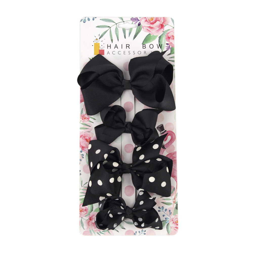 Children's Polka Dot Bow Hair Clip Jewelry