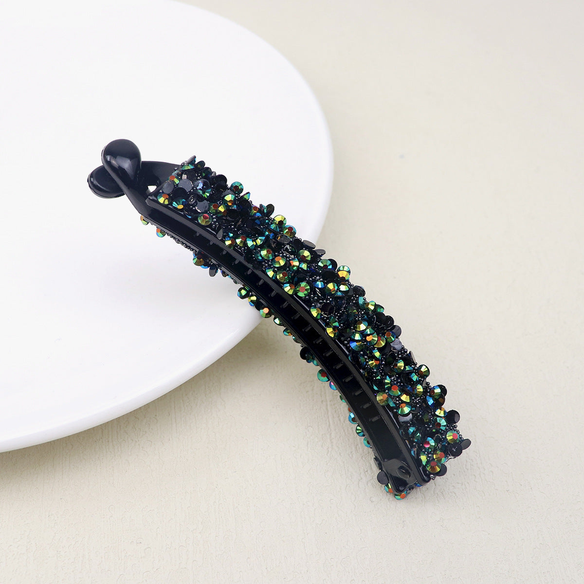 Diamond In The Debris 10cm Banana Clip Pearl Hair Bun
