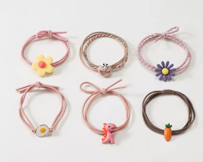 Cute Soft Rubber Cartoon Hair Band Little Girl Hair Elastic Band Hair RopeHair Ring