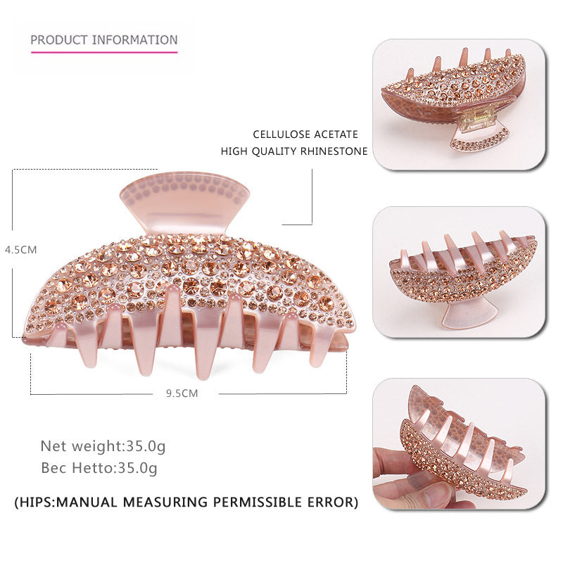 Vintage Rhinestone Women's Cellulose Acetate Sheet Barrettes