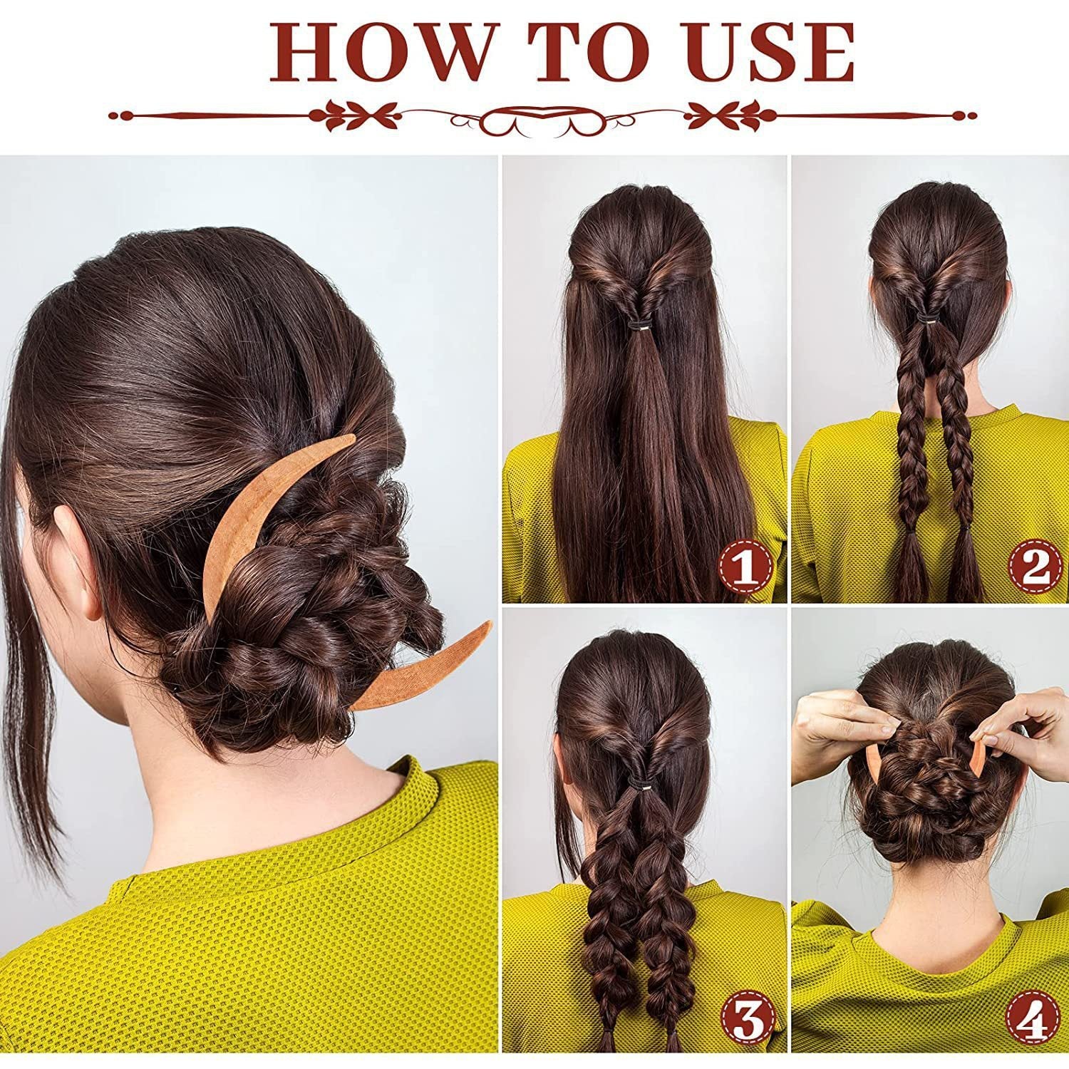 Moon Hairpin Crescent-shaped Hairpin Barrettes