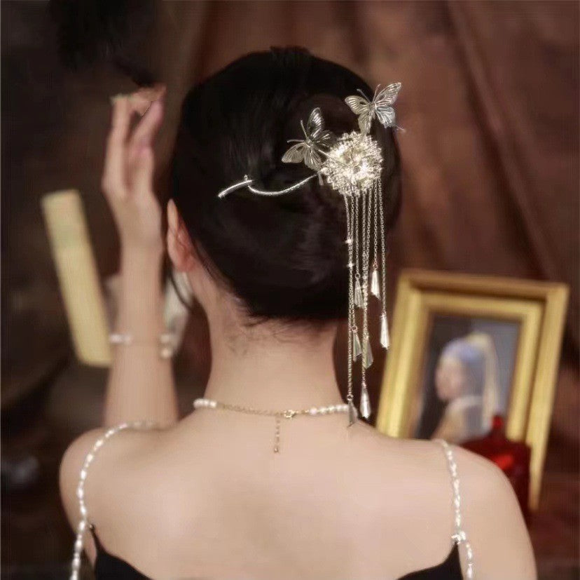 Nice Retro Tassel Delicate Atmosphere Head Flower Headdress Hair Clip