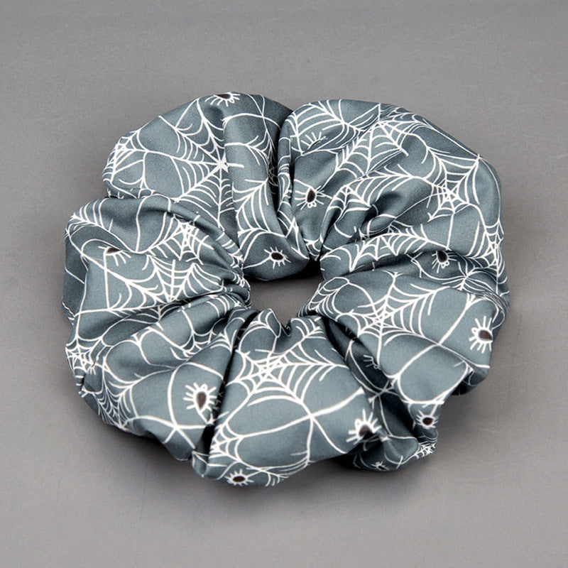 Halloween Series Cartoon Printed Wide-brimmed Pleated Hair Ring