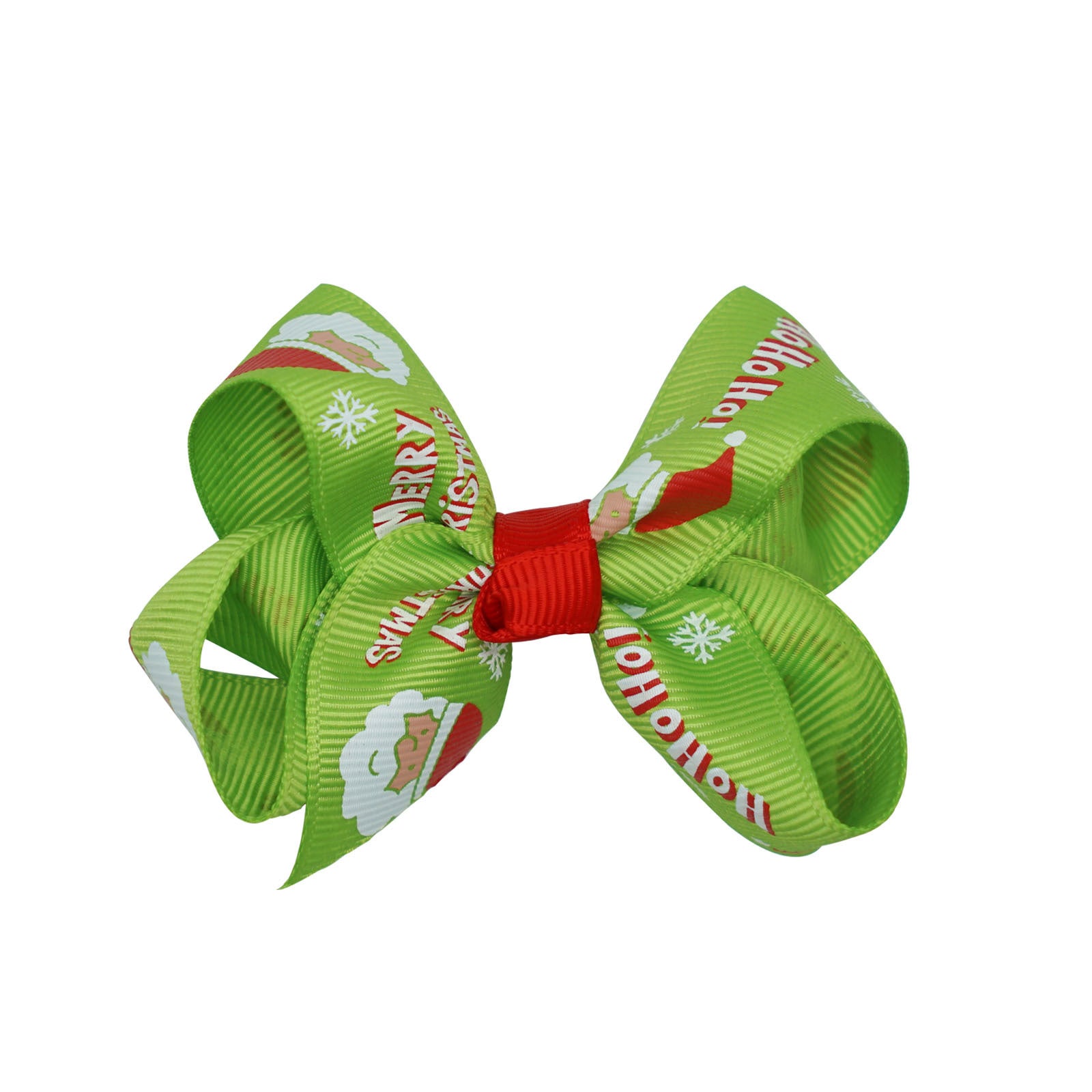 Santa Claus Printed Bow Barrettes European And American