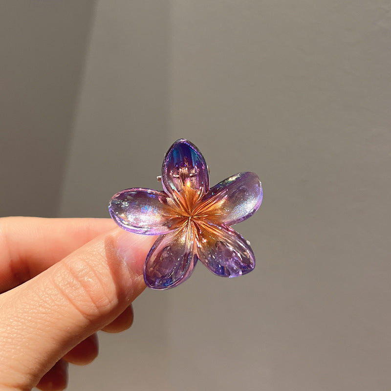 Plating Color Transparent Egg Bauhinia Barrettes Women's