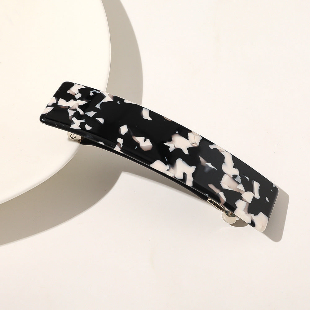 Square Grip Acetate Acrylic Spring Clip Hair Accessory
