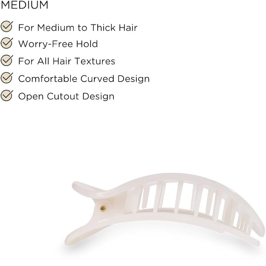 Best Plastic Medium Flat Round Comfortable Curved Design Barrettes