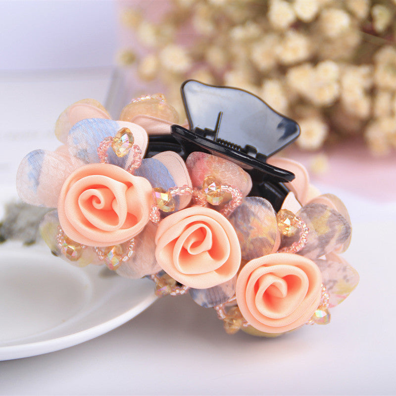 Women's Fashion Simple Fabric Flower Hair Clip