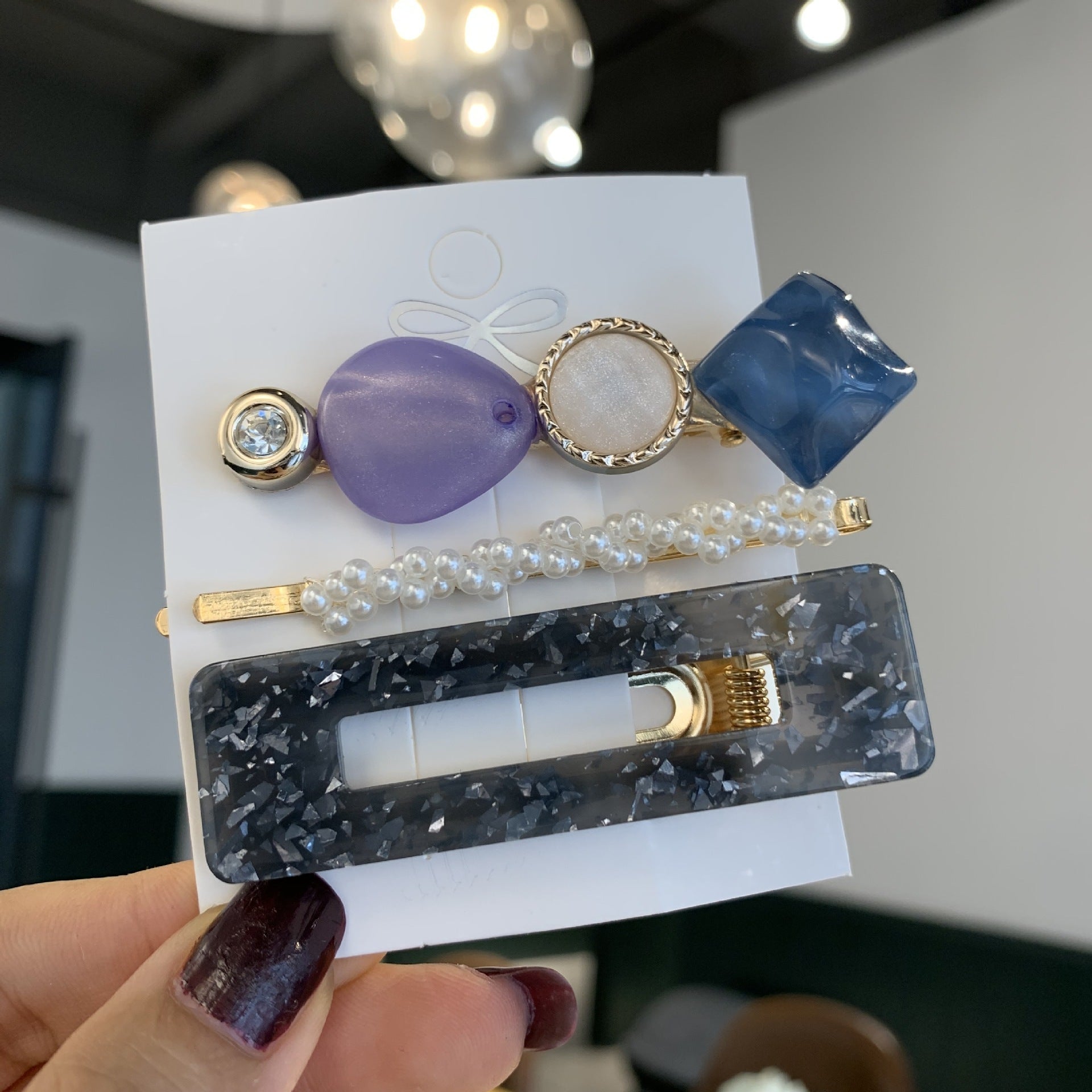 Pearl set hair clip bobby pins hair pins