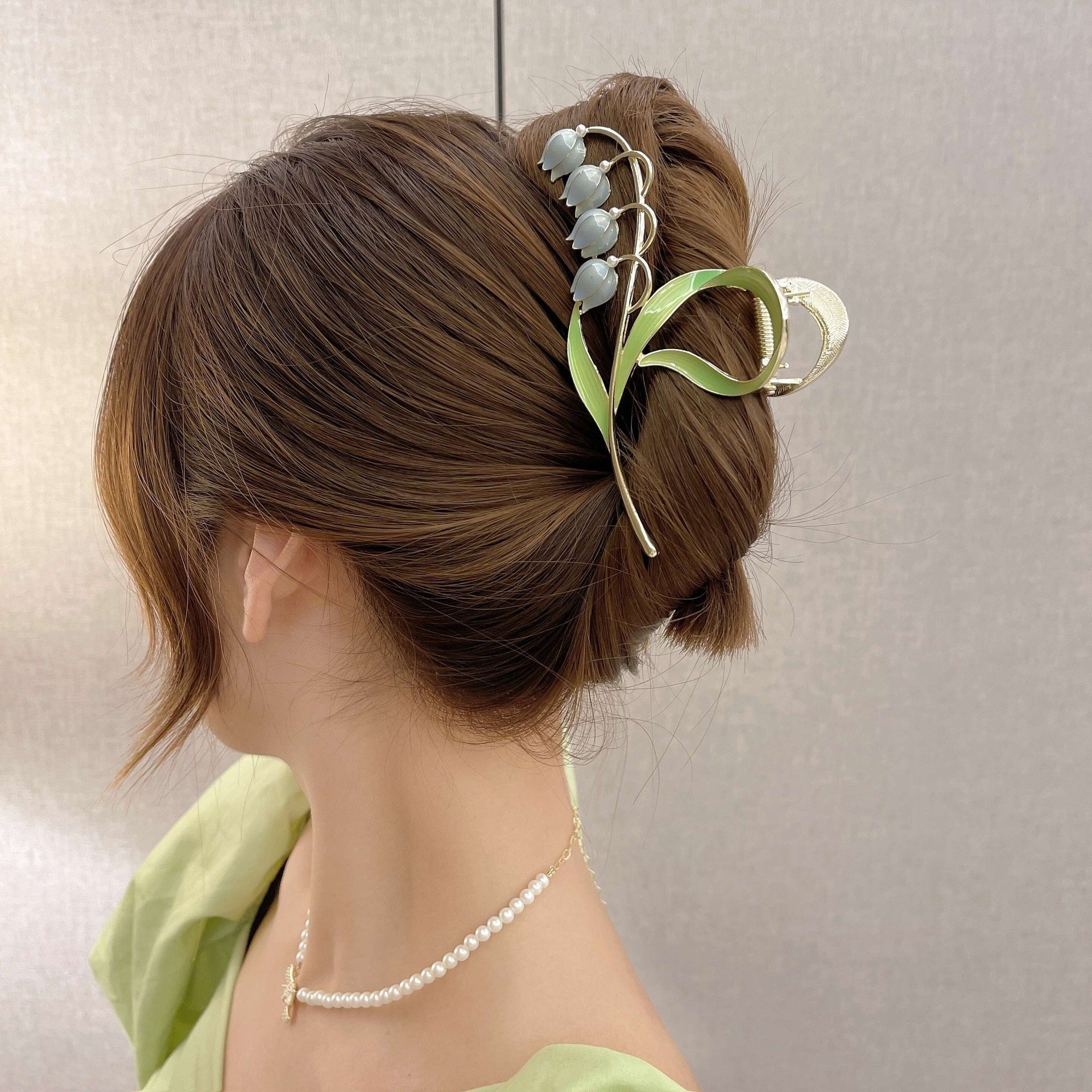 Best Lily Of The Orchid Simple Versatile Large Women's Zinc Alloy Hair Clip