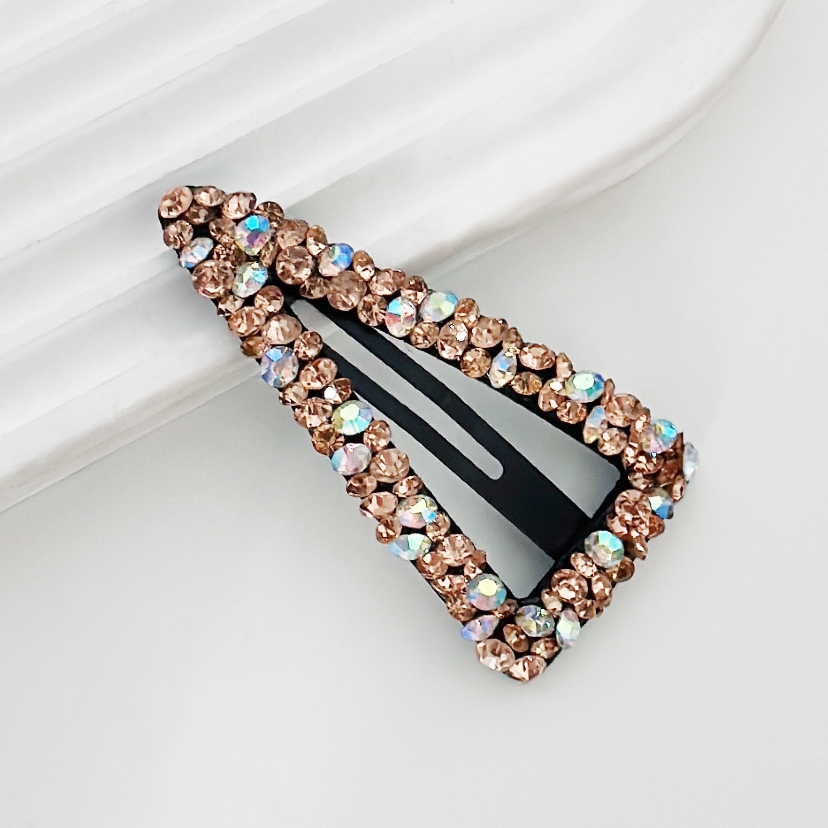 Diamond Colorful Crystals Rectangular BB Clip Break Hair Side Bang Clip