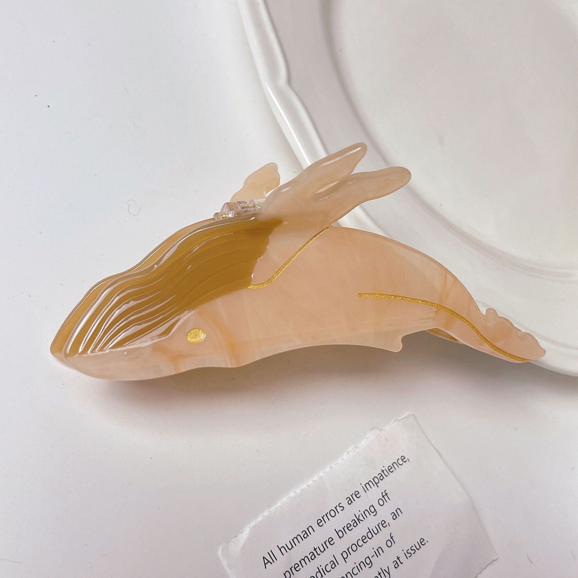 Shark Personality Acetate Blue Whale Hair Clip