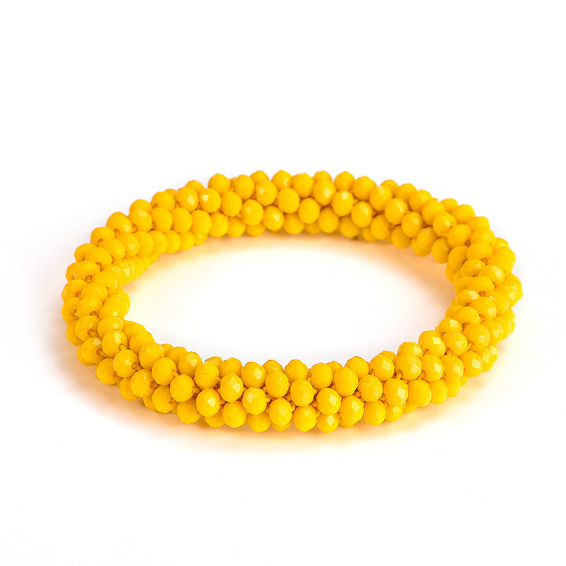 Crystal Color Elastic Rubber Band Hair Ring Ponytail Simple