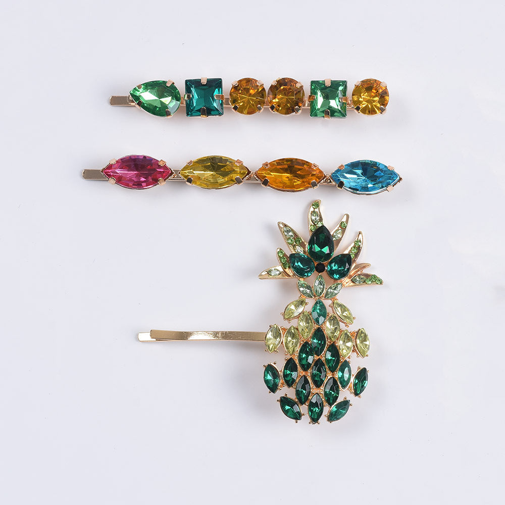 Hair Color Pineapple Clip Three-piece Set