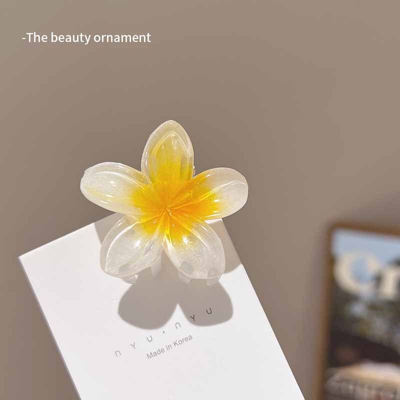 4cm Sweet Girl Plumeria Rubra Barrettes Female
