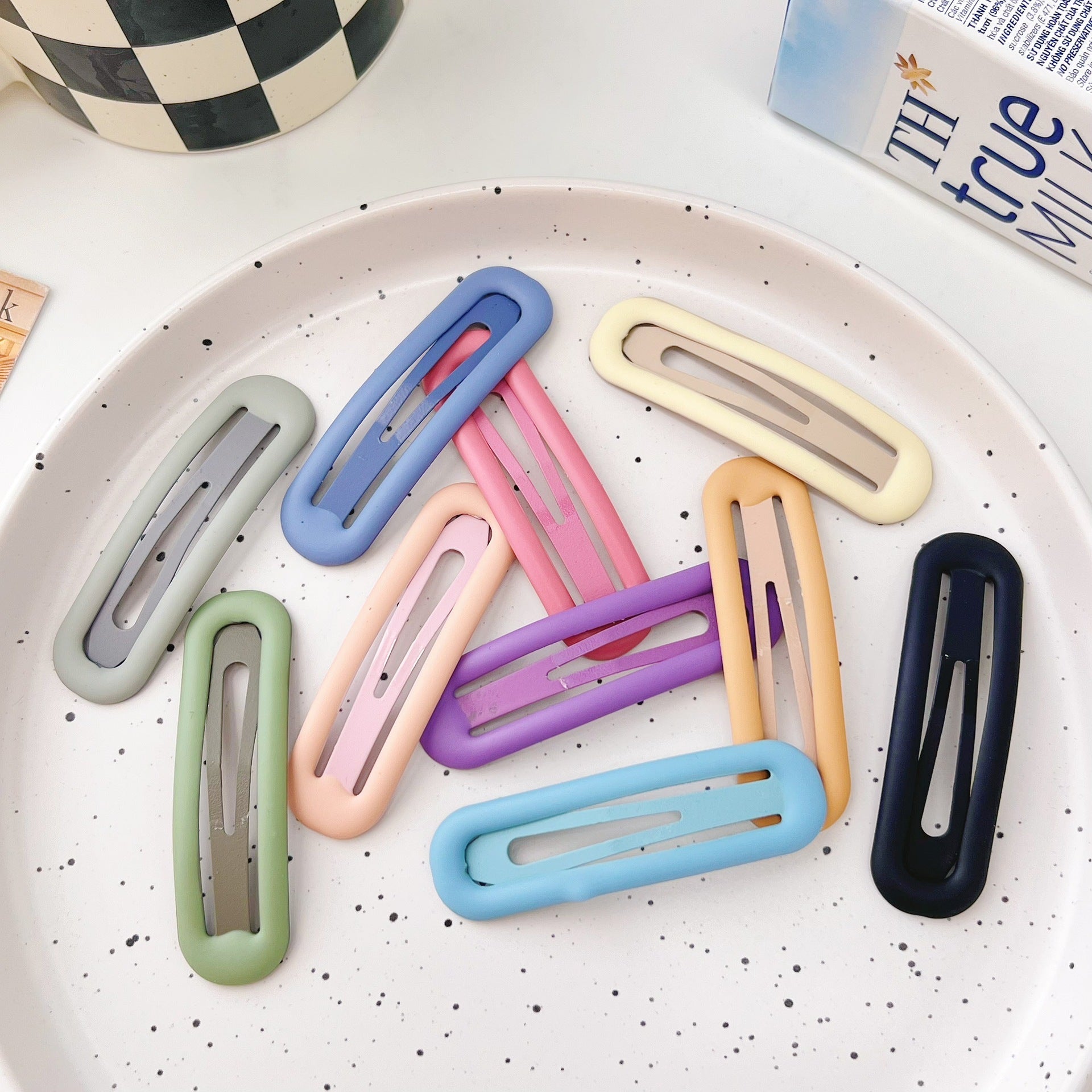 Women's Fashion Simple Square Solid Color Hair Clip