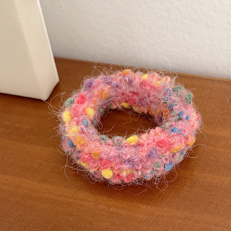 Cute Plush Intestine Hair Ring  Scrunchies  Girls' Hair Accessories