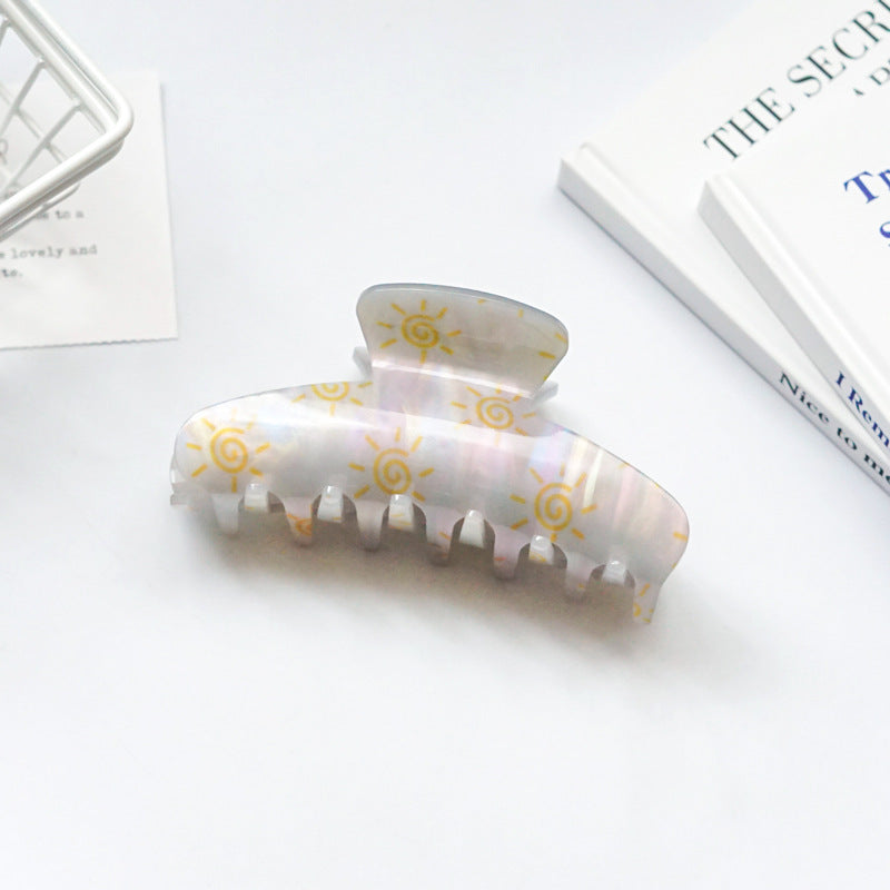 Summer Print Sweet Girl Grab Clip Hair Accessories