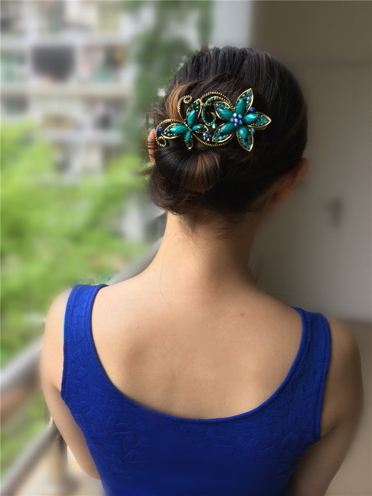 Best style retro resin butterfly dish hair clip