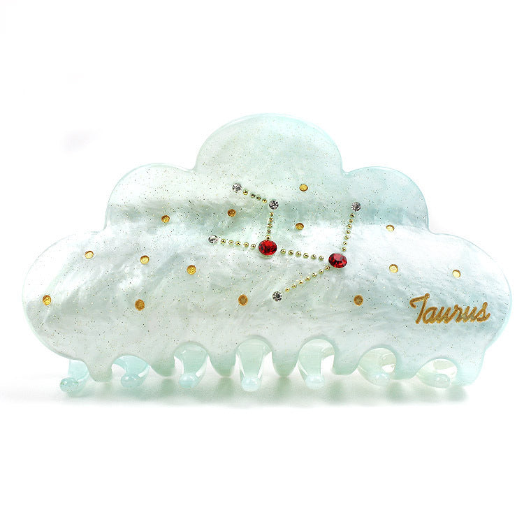 New Twelve Constellation Barrettes Women's Large Grip