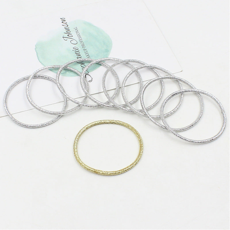 Fine Gold Silver Shiny Hair Ring Product Hang Rope Accessories Headdress