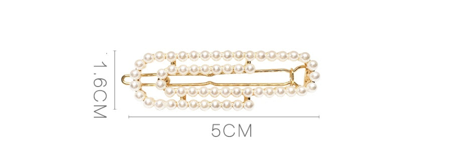 Pearl Hair Clip Set side barrette