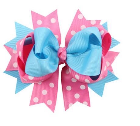 Children's Printed Dot Bow Hair Clip