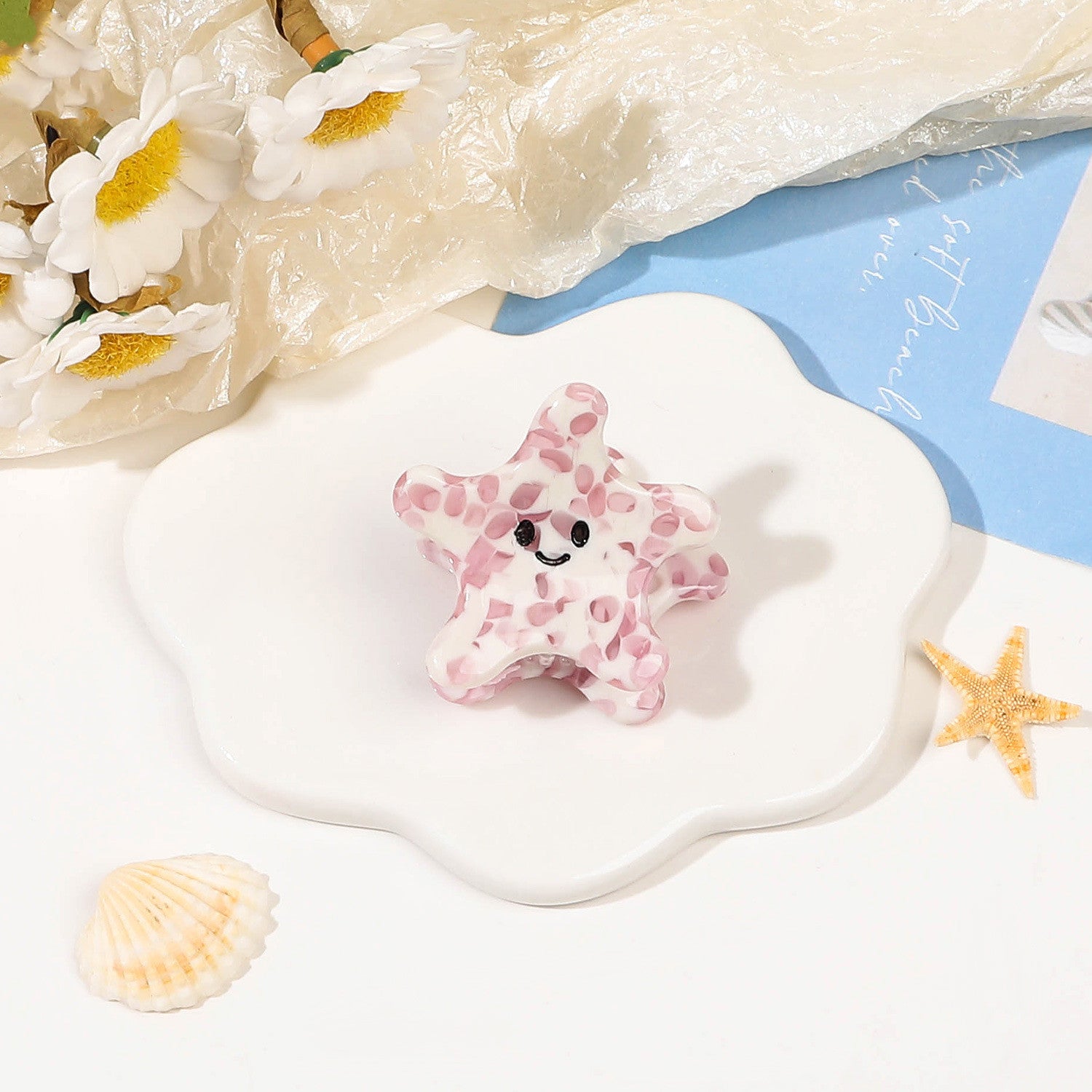 Handmade Acetic Acid Small Hair Clip Marine Life