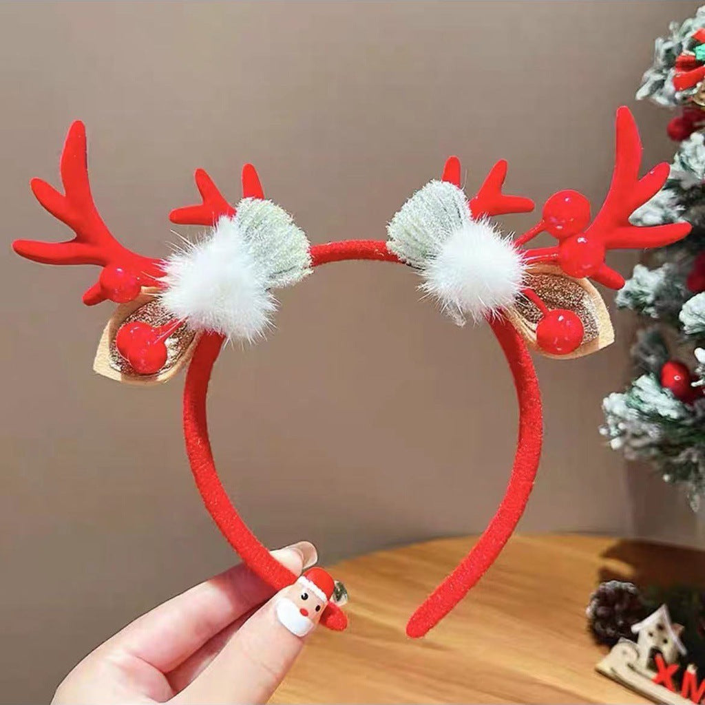 Christmas Mori Style Small Antlers Headband Hair Clip Headdress Dress Up Ornament