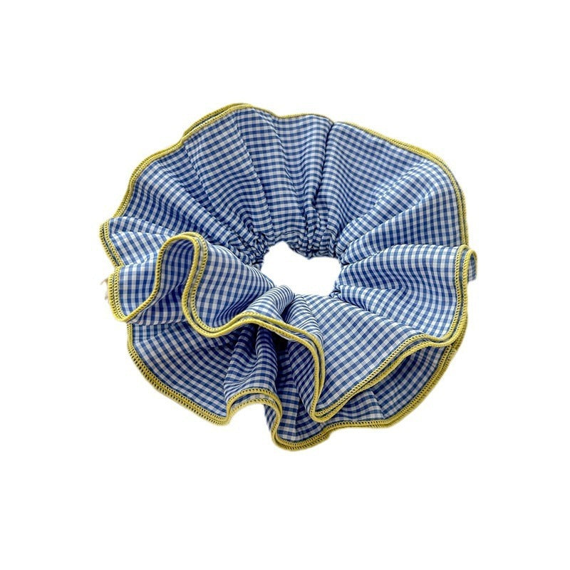 Women's Mori Style Floral Plaid Hair Ring Headdress