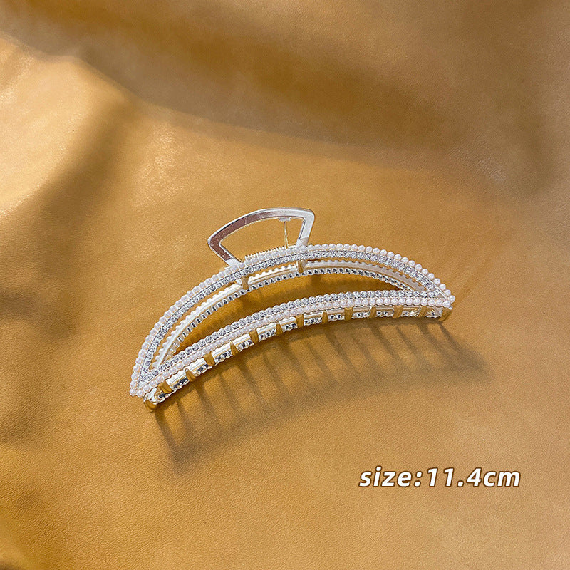 Best Women's Fashion Pearl Rhinestone Hair Clip Hair Claw