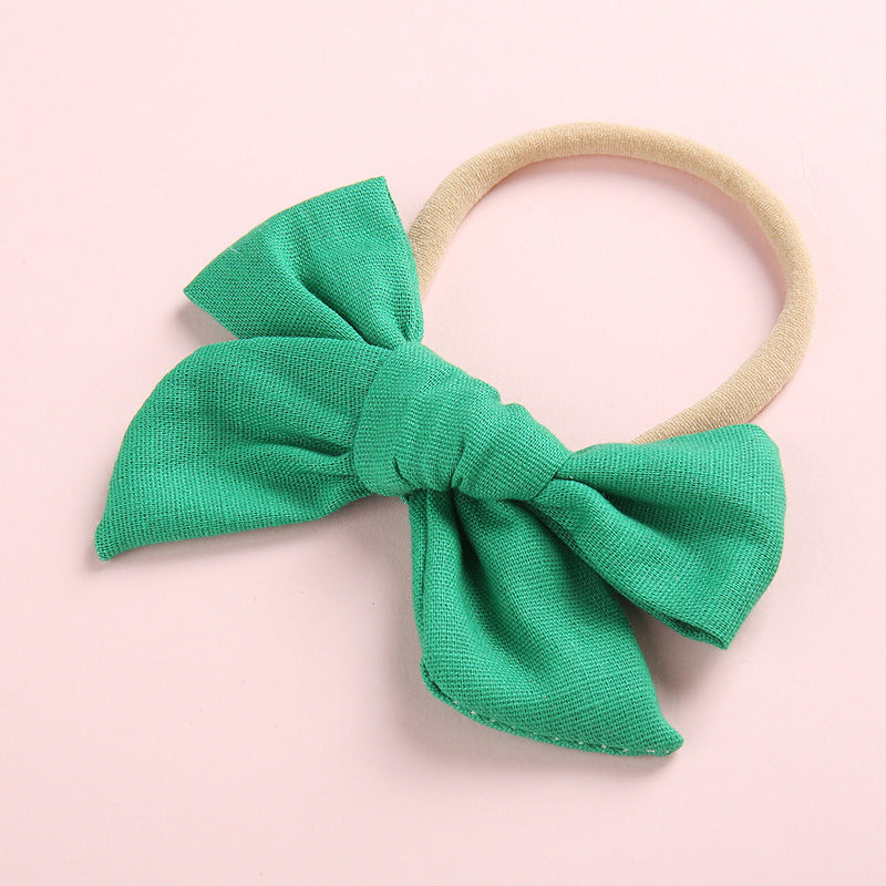 Children's slub cotton bow hair ring