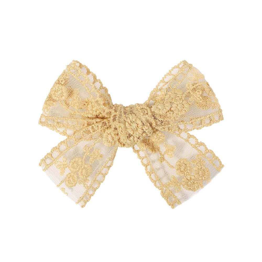 Children's Bow Lace Embroidery Barrettes