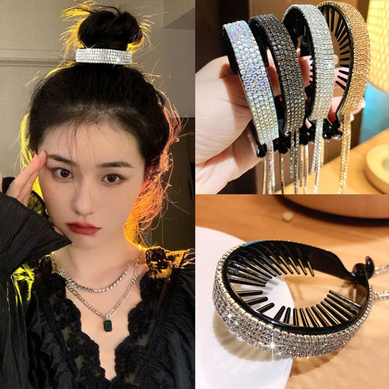 Ball Head Set Hair Device Headdress Flashing Diamond Tassel Bud Clip