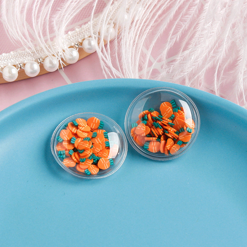 Transparent PVC Paillette Quicksand Small Fruit Diy Handmade Hair Ring Hair Rope Barrettes Hair Accessories