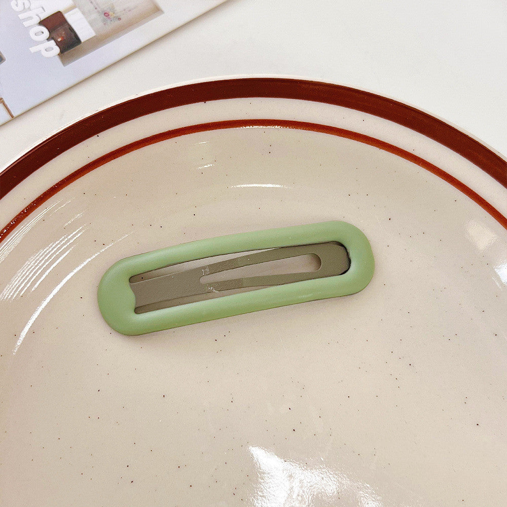 Women's Fashion Simple Square Solid Color Hair Clip