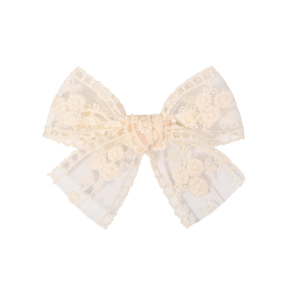 Children's Bow Lace Embroidery Barrettes