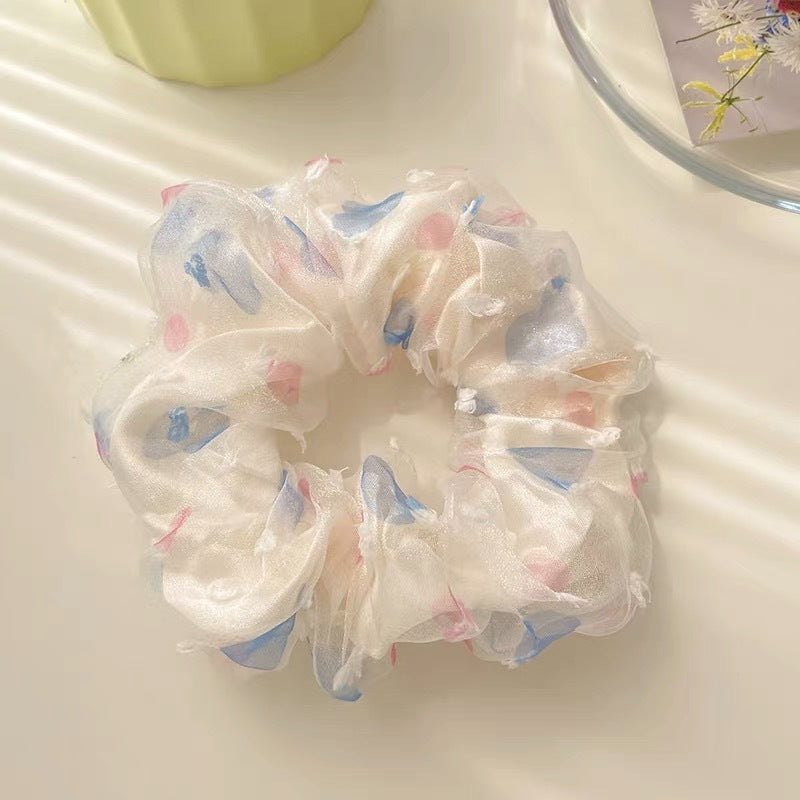 Summer Super Fairy Sweet Lace Large Intestine Hair Ring
