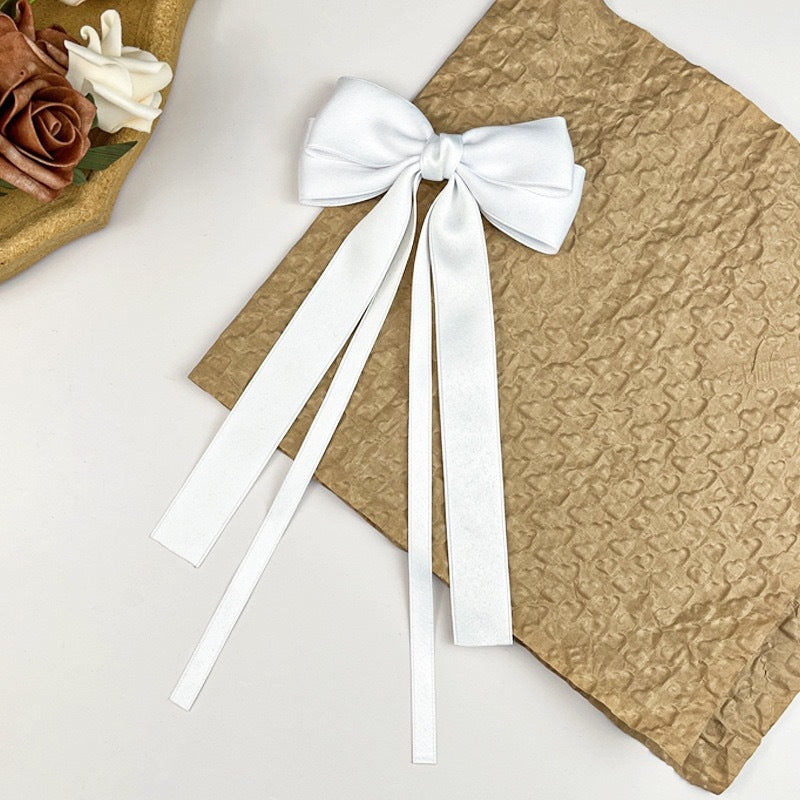Best Sweet Solid Color Ribbon Bowknot Barrettes