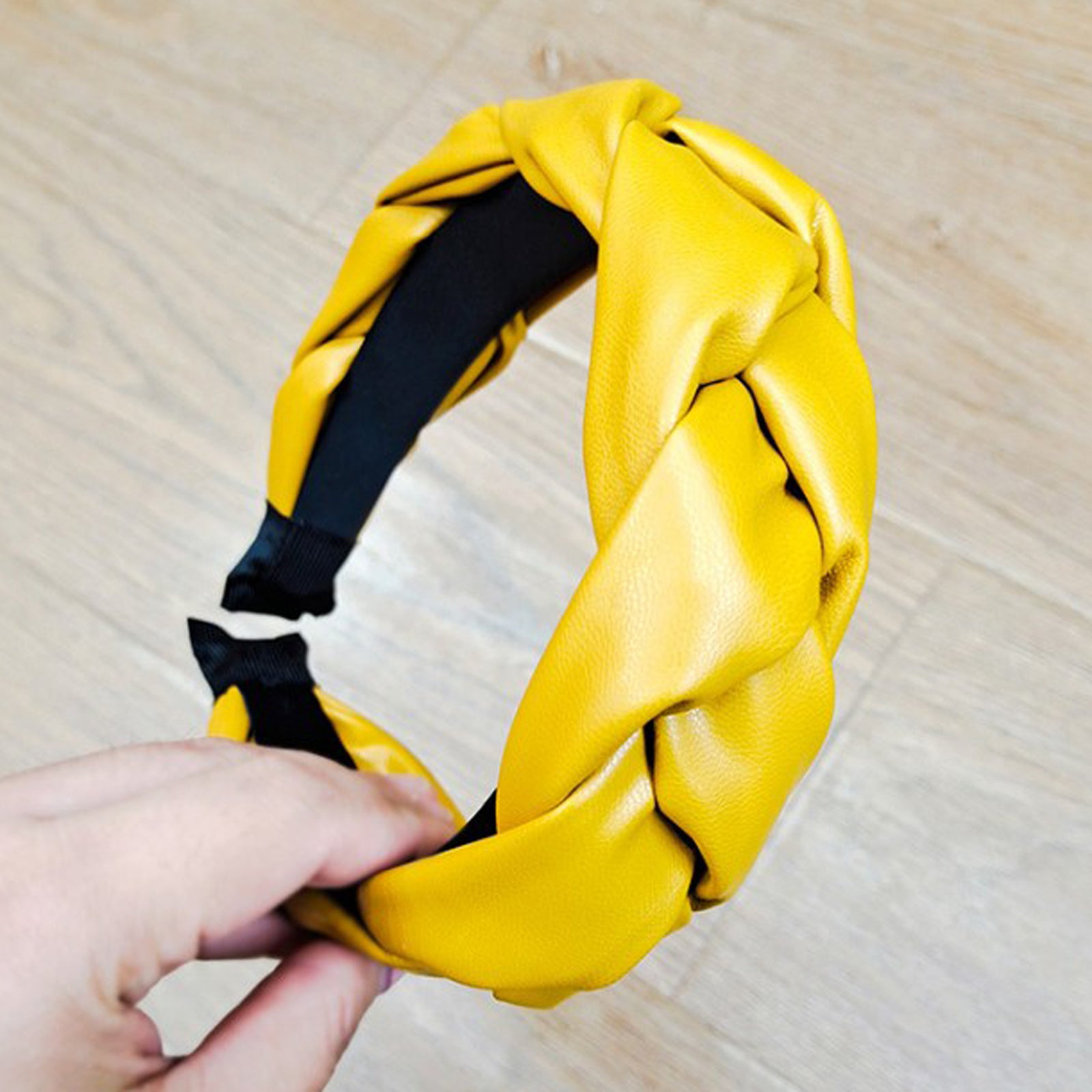 European and American Leather Twist Braid Headband