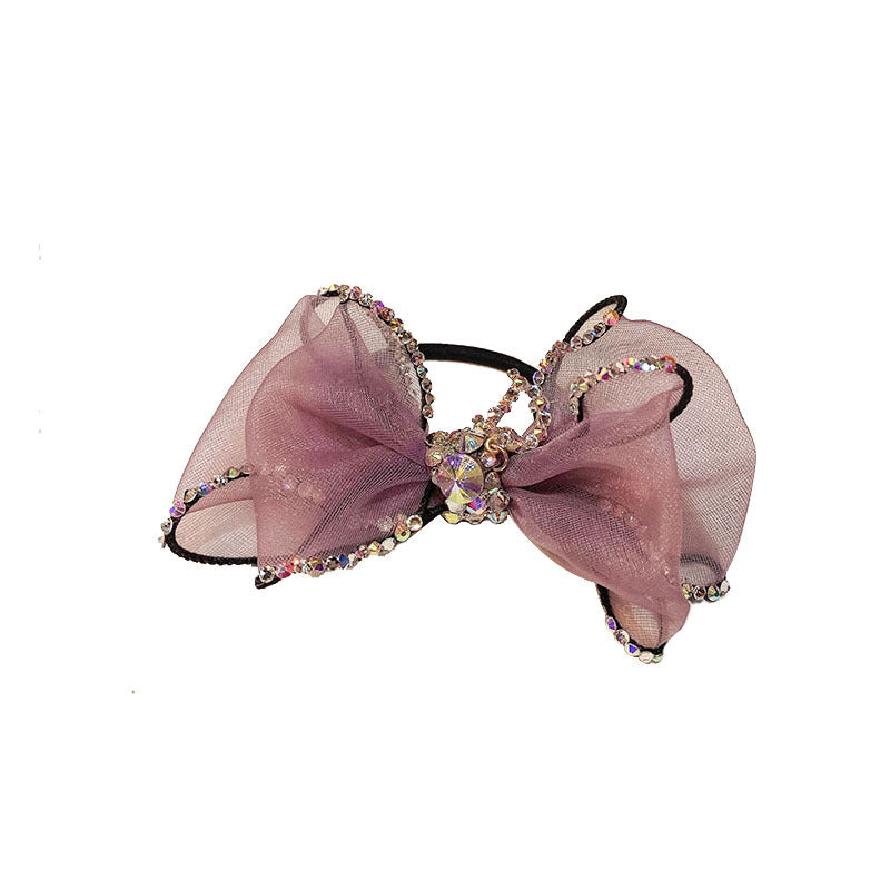 Small Bow Tie Diamond Hair Ring Ball Head