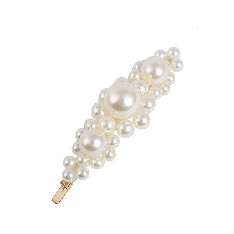 New Korean Style Simple Elegant Pearl Hairpin Clip Girls' Heart Online Red Hair Accessories Wholesale