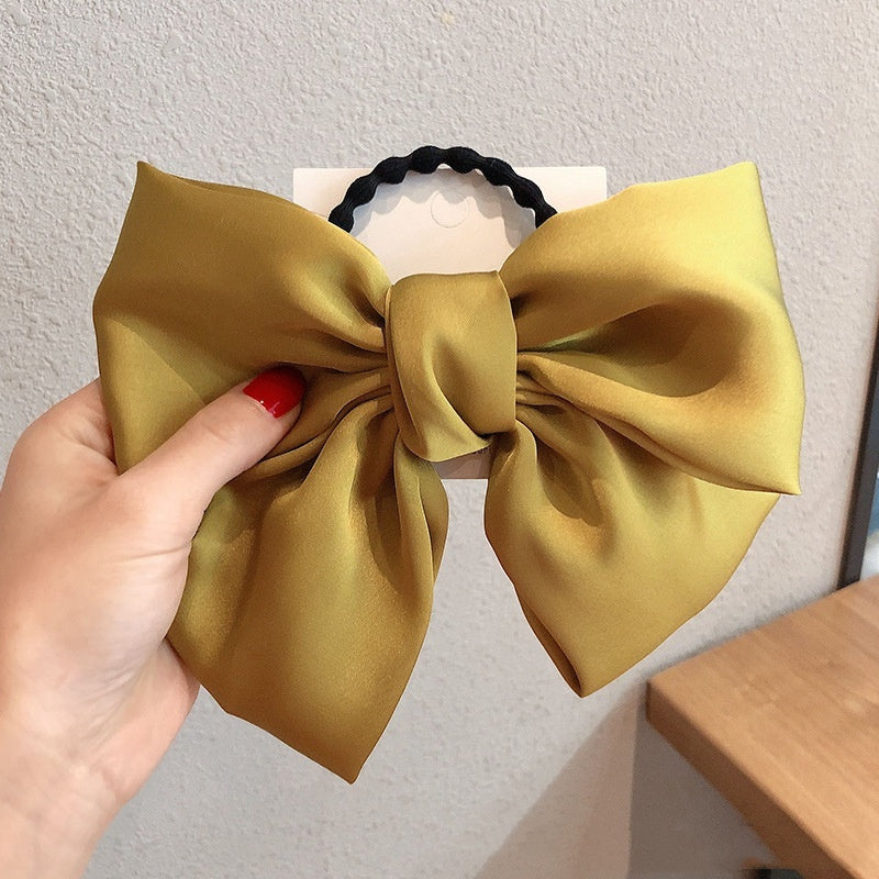 Best High-grade Satin Bow Headdress Flower Hair Ring
