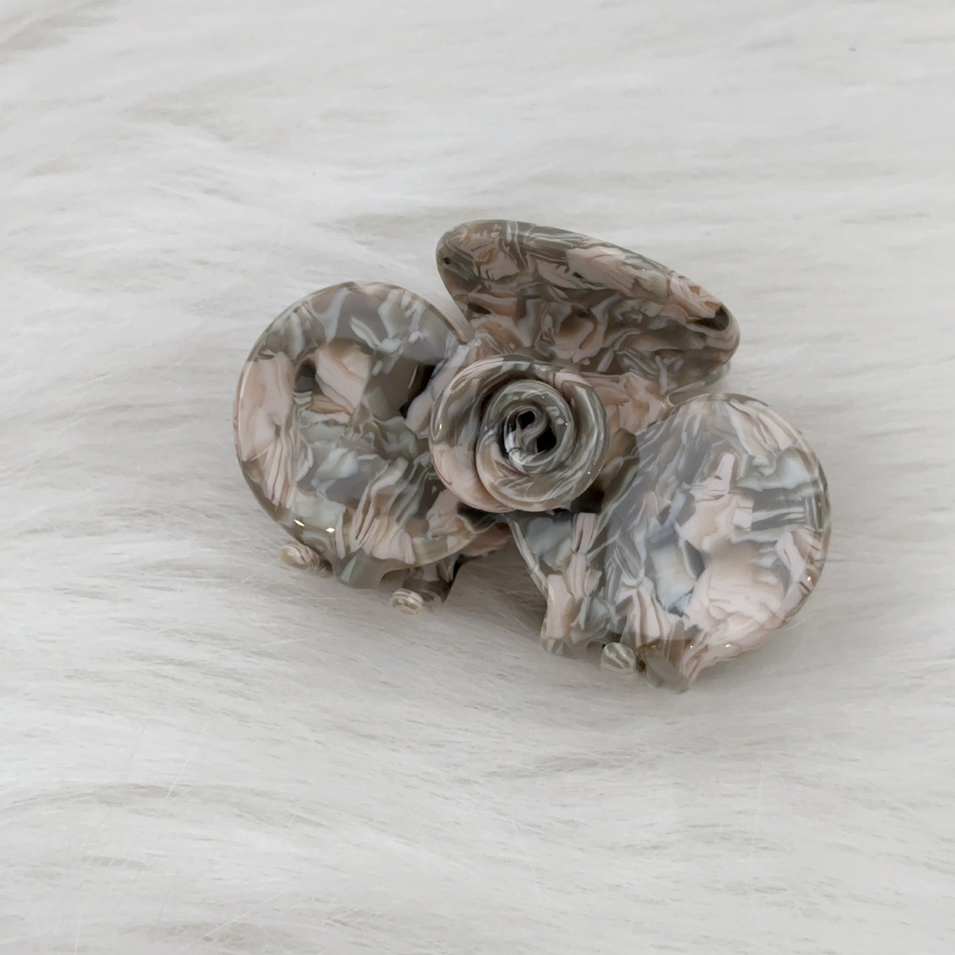 French Style Cold Medium Rose Flower Barrettes