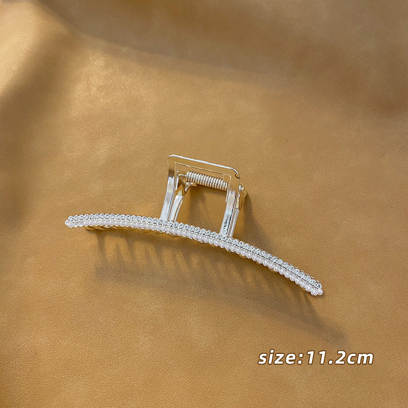Best Women's Fashion Pearl Rhinestone Hair Clip Hair Claw