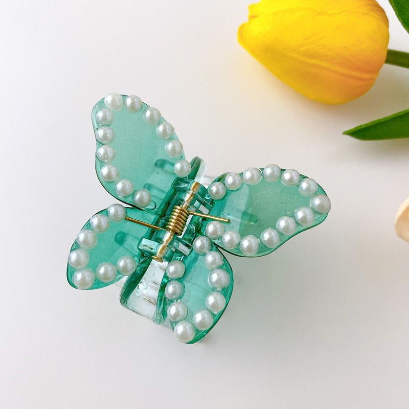 Medium Butterfly Shape Pearl Fancy Pearl Jelly Palette Hair Clip