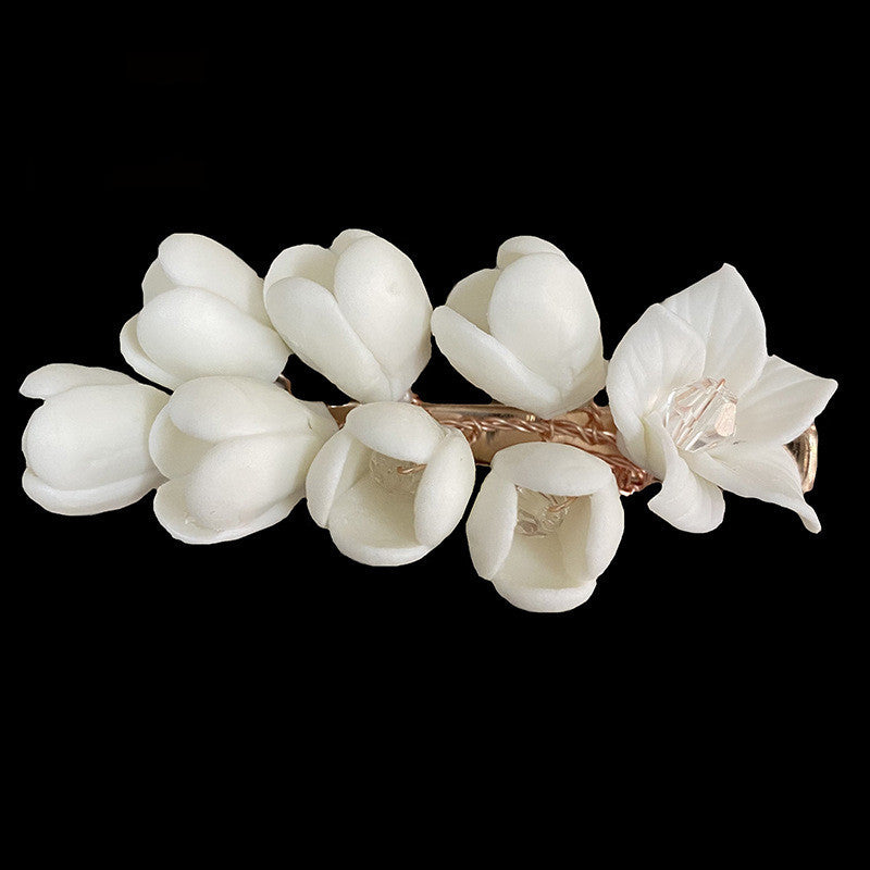 Wedding Bridal Headwear Hair Clip Pastoral Ceramics