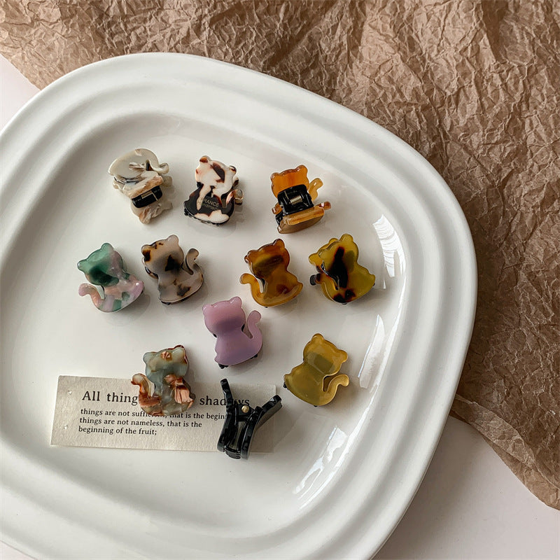 Cute Cartoon Acetate Kitty Barrettes