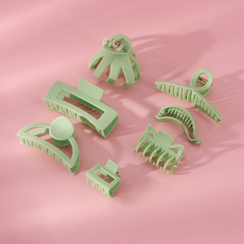 Women's Fashion Simple Solid Color Shark Barrettes