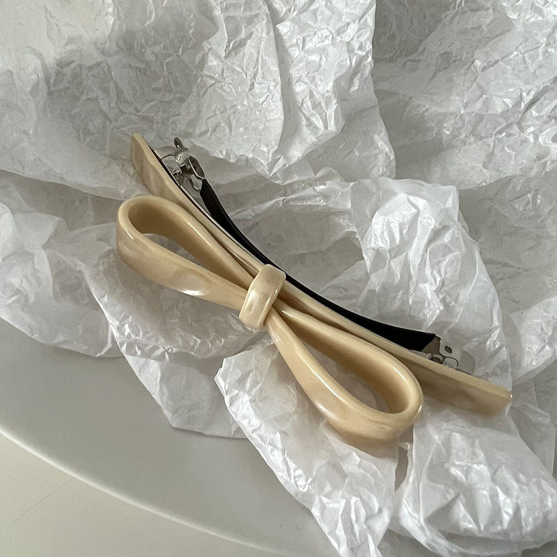 Acetate Bow Spring Side Clip Hair Accessories Elegant